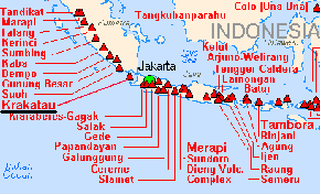 Vulkankarte Indonesien